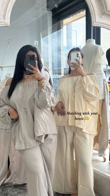 NAYA CO ORD - BEIGE YELLOW