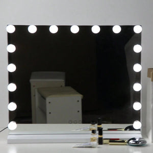 EMA - Large Hollywood Make-Up Table Mirror Vanity Lighted Mirror Dimmable 3 Color - 60cm