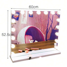 Load image into Gallery viewer, EMA - Large Hollywood Make-Up Table Mirror Vanity Lighted Mirror Dimmable 3 Color - 60cm