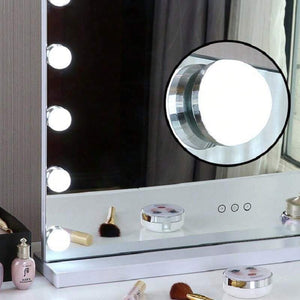 EMA - Large Hollywood Make-Up Table Mirror Vanity Lighted Mirror Dimmable 3 Color - 60cm