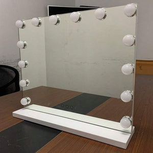 HARIM - Large Hollywood Make-Up Table Mirror Vanity Lighted Mirror Dimmable 3 Color - 50cm