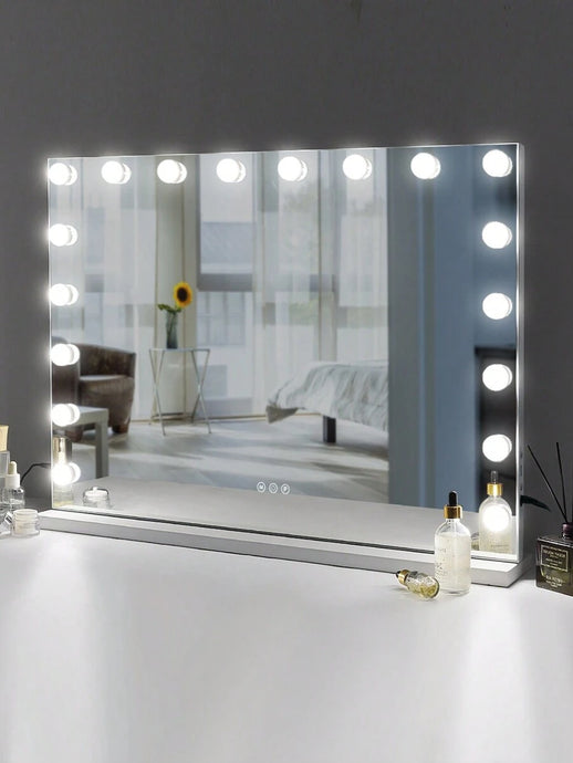 SARA - Large Hollywood Vanity Mirror With Lights 18 Dimmable Bulbs, 3-Color Settings, Smart White - 80cm