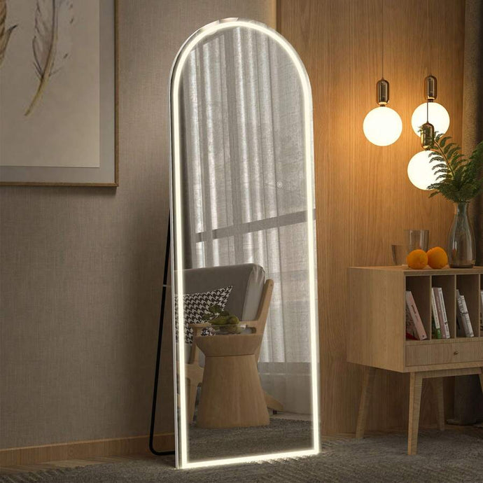 CICI - Full Length Mirror With LED Lights, LED Floor Mirror, Arched Lighted Mirror - 165cm