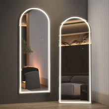 Load image into Gallery viewer, CICI - Full Length Mirror With LED Lights, LED Floor Mirror, Arched Lighted Mirror - 165cm