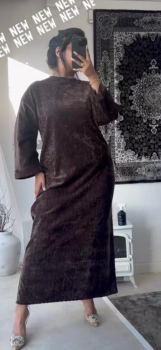 NEEKZ DRESS - BROWN