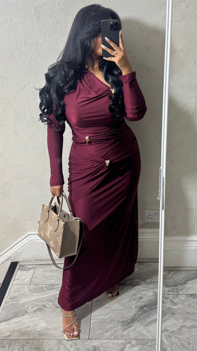 KIKI DRESS - BURGANDY