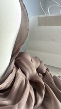 Load image into Gallery viewer, BRONZE-PLEATED CHIFFON HIJAB