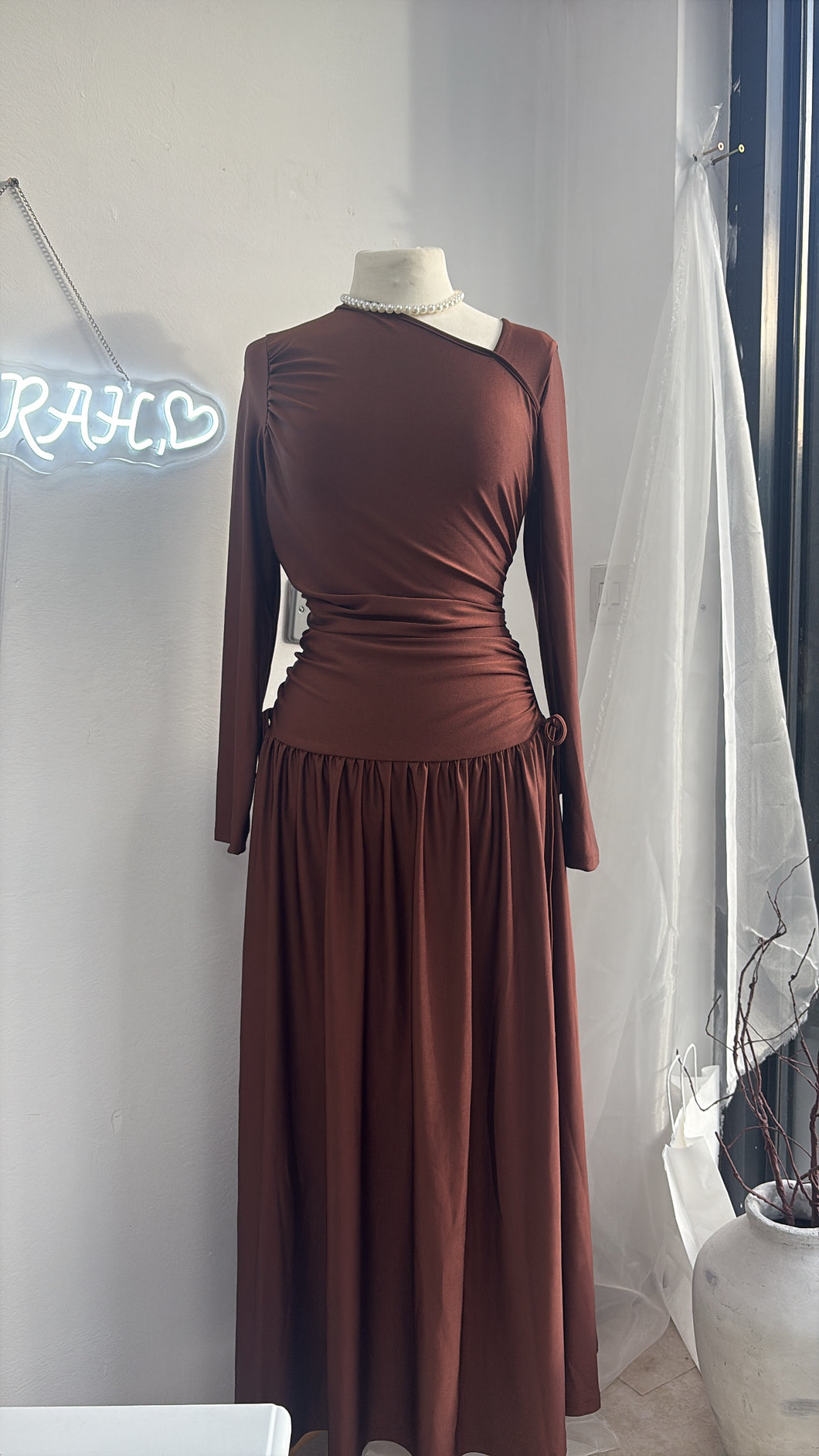 ALAÏA DRESS - BROWN