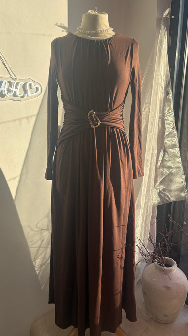 SHELBY DRESS - BROWN