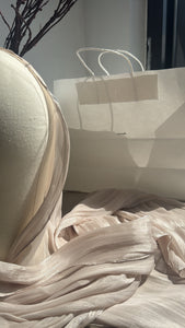 PEARL-PLEATED CHIFFON HIJAB