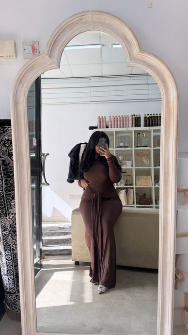 LEAH DRESS-SQUARE BUCKLE