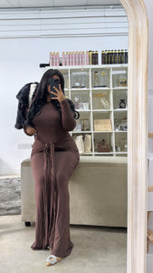 LEAH DRESS-SQUARE BUCKLE
