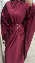 Load image into Gallery viewer, AYLA CAPE DRESS - BURGUNDY