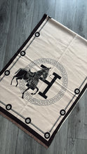 Load image into Gallery viewer, H SHAWL BLACK/ORANGE/BEIGE