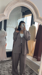 BOW CO ORD - MOCHA