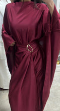Load image into Gallery viewer, AYLA CAPE DRESS - BURGUNDY