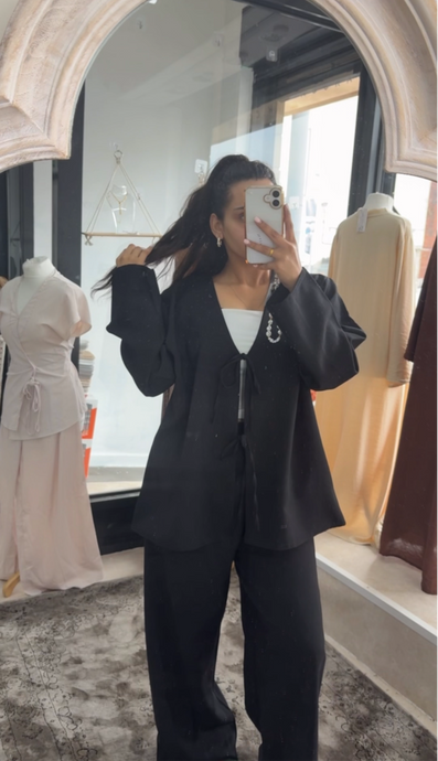BOW CO ORD - BLACK
