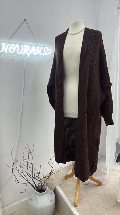 MIAH CARDIGAN - CHOCOLATE