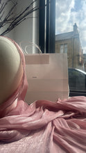 Load image into Gallery viewer, BABY PINK-PLEATED CHIFFON HIJAB