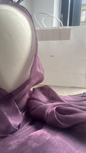 Load image into Gallery viewer, PLUM-PLEATED CHIFFON HIJAB